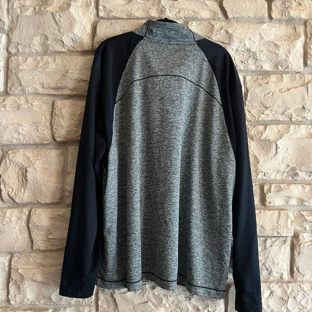 Men's Champion Black & Gray Long Sleeve, 3/4 sleeve Pullover, Size XXL